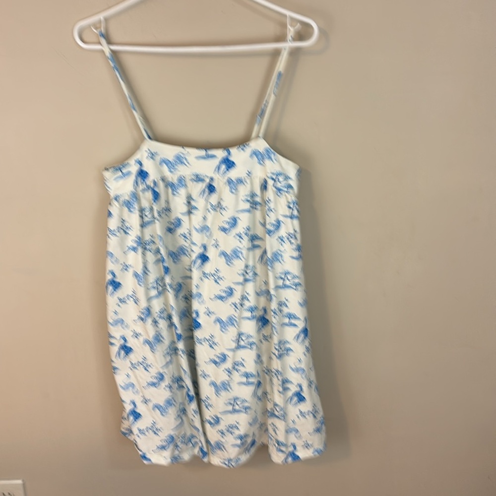 ASOS Spaghetti Adjustable Strap  Cotton Zoo Animal Babydoll Dress Size 4